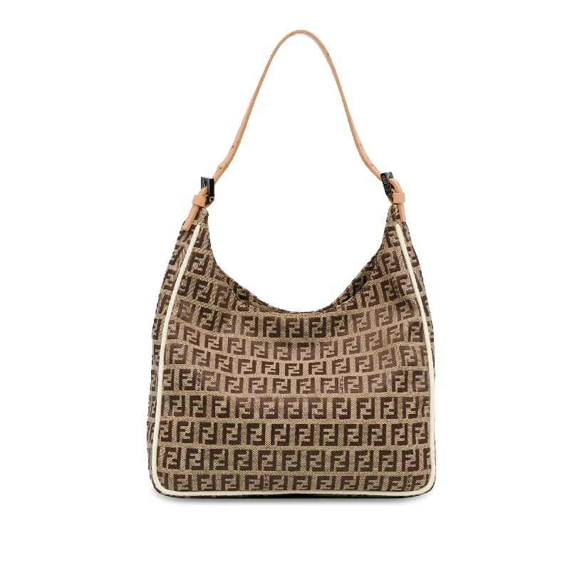 Fendi Zucchino Canvas Shoulder Bag (SHG-P19PFt)