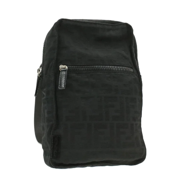 FENDI Zucca Canvas Backpack Nylon Black  am149b