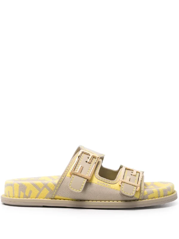 FENDI Chic Almond-Toe Dual-Strap Sandals