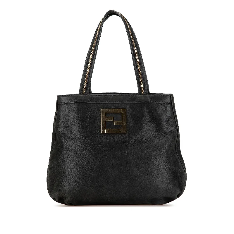 Fendi FF Nubuck Chains Tote (SHG-VW1jCB)