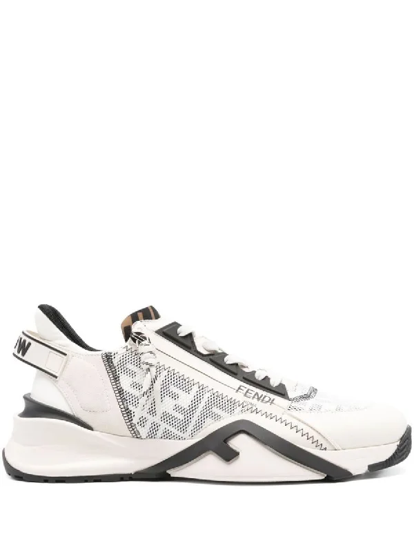 Fendi Lycra And Leather Flow Slip On Sneakers Shoes