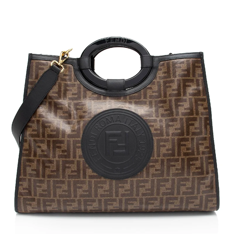 Fendi FF Coated Canvas 1974 Runaway Shopper Tote (SHF-tIEaHe)