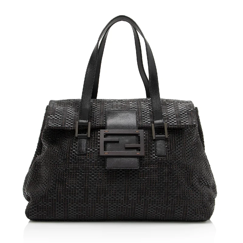 Fendi Woven Zucca Leather Forever Large Shoulder Bag (SHF-QqfMFO)