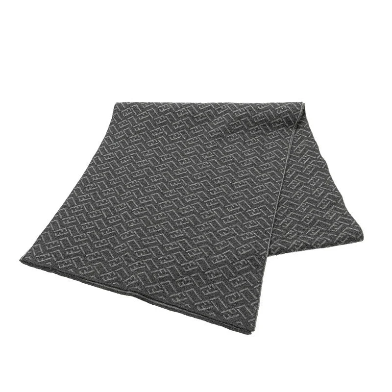 Fendi Wool FF Scarf Gray