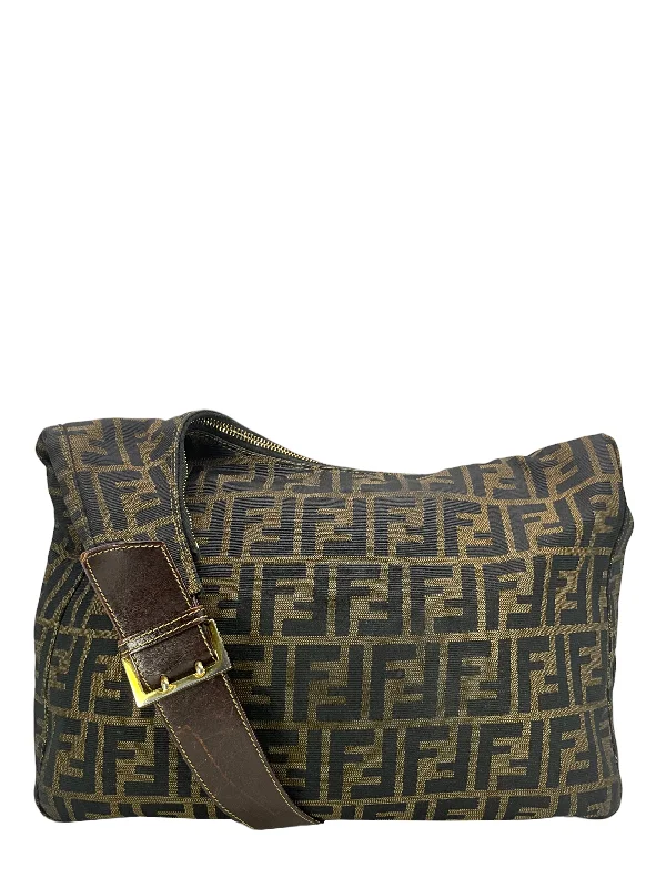 FENDI Vintage Zucca Canvas Shoulder Bag