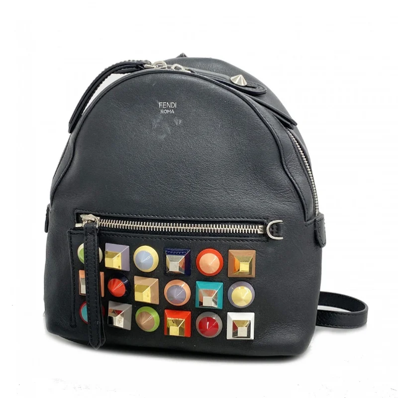 Fendi Backpack/Daypack Leather Black Multicolor Women's