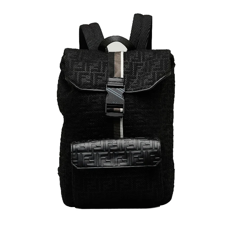 Fendi Zucca Buckle Flap Backpack (SHG-CXXC0L)