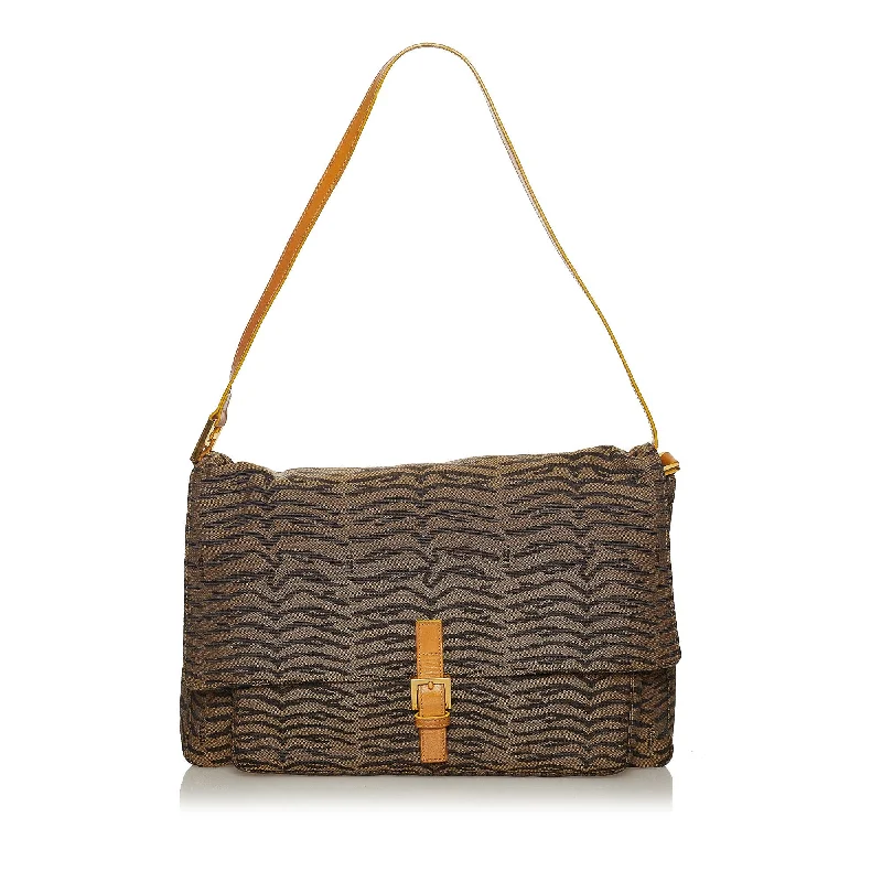 Fendi Tiger Print Canvas Shoulder Bag (SHG-37574)