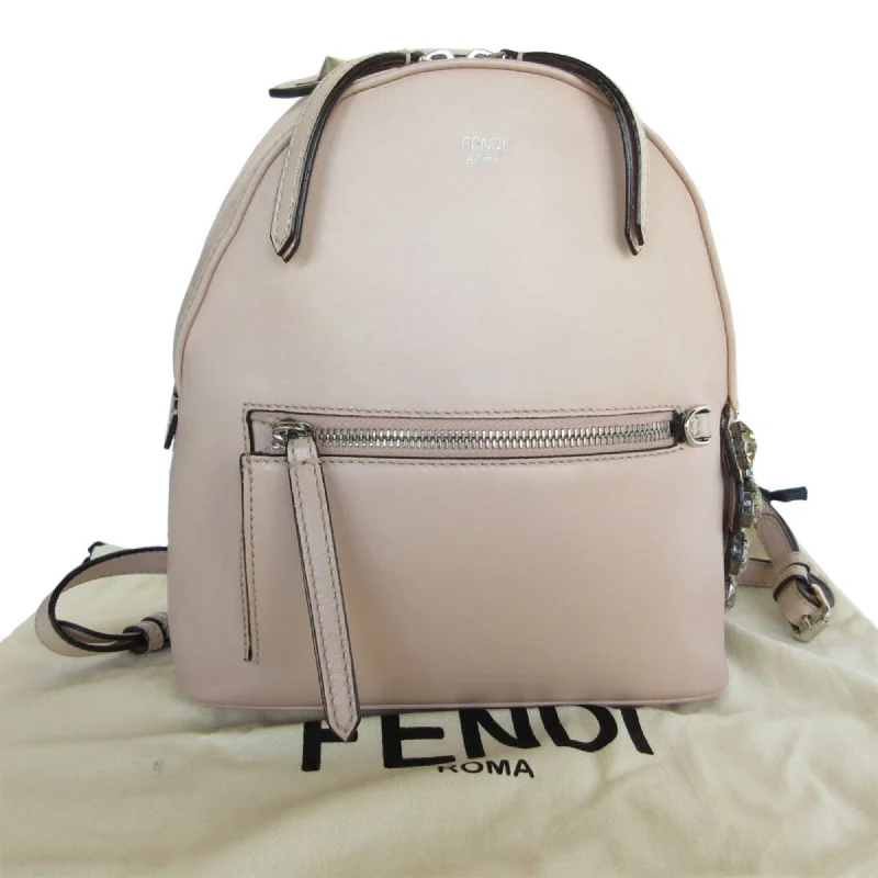 FENDI Backpack Leather Light Pink Women's 8BZ036-SV9 s0296g