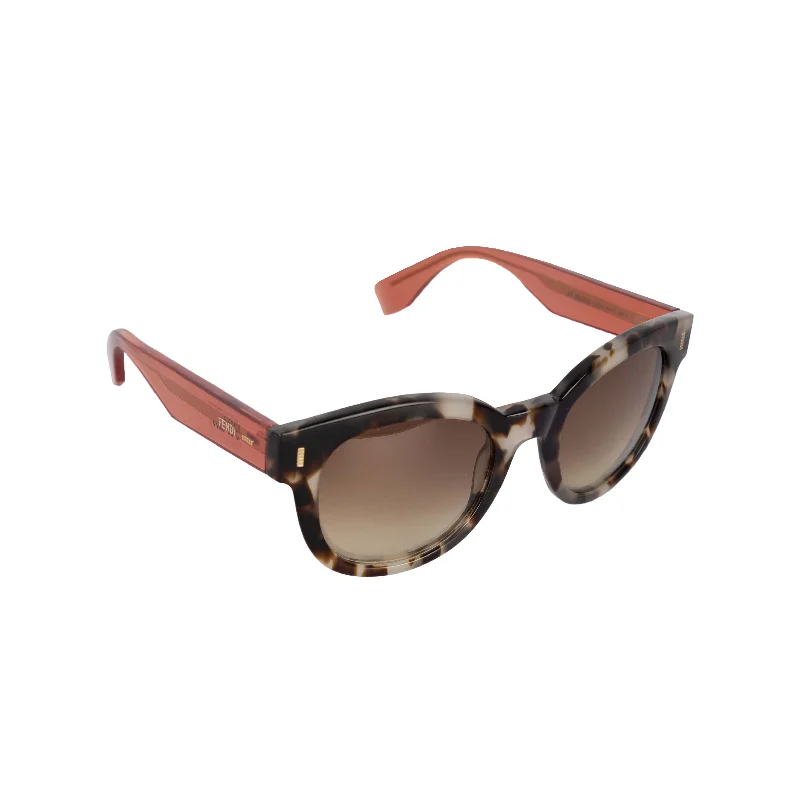 FENDI Fendi Acetate and Tortoiseshell Colorblock Sunglasses