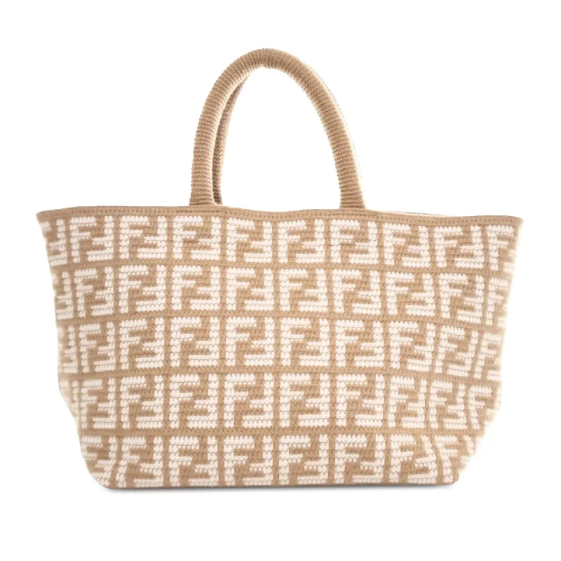 Fendi Large Zucca Cashmere Shopper Tote (SHG-BVm1Iv)