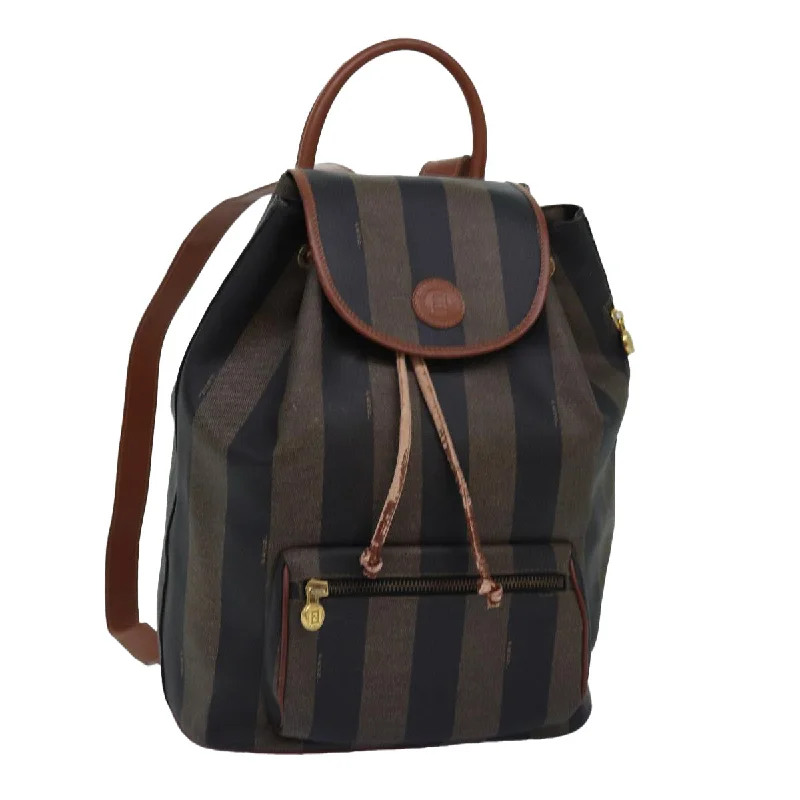 FENDI Pecan Canvas Backpack Brown Black  ep4454