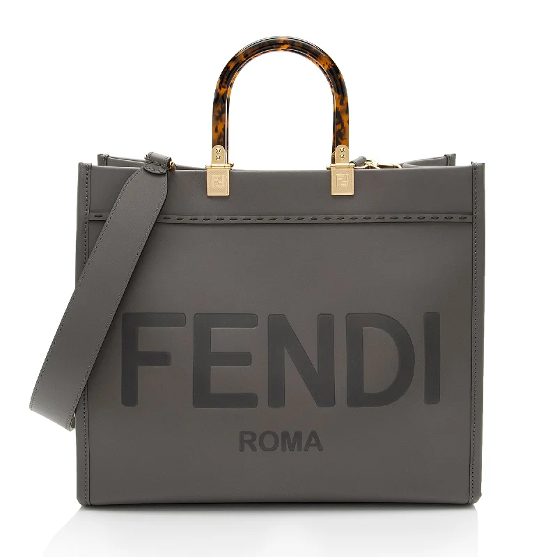 Fendi Leather Sunshine Medium Shopper Tote (SHF-55mLoH)