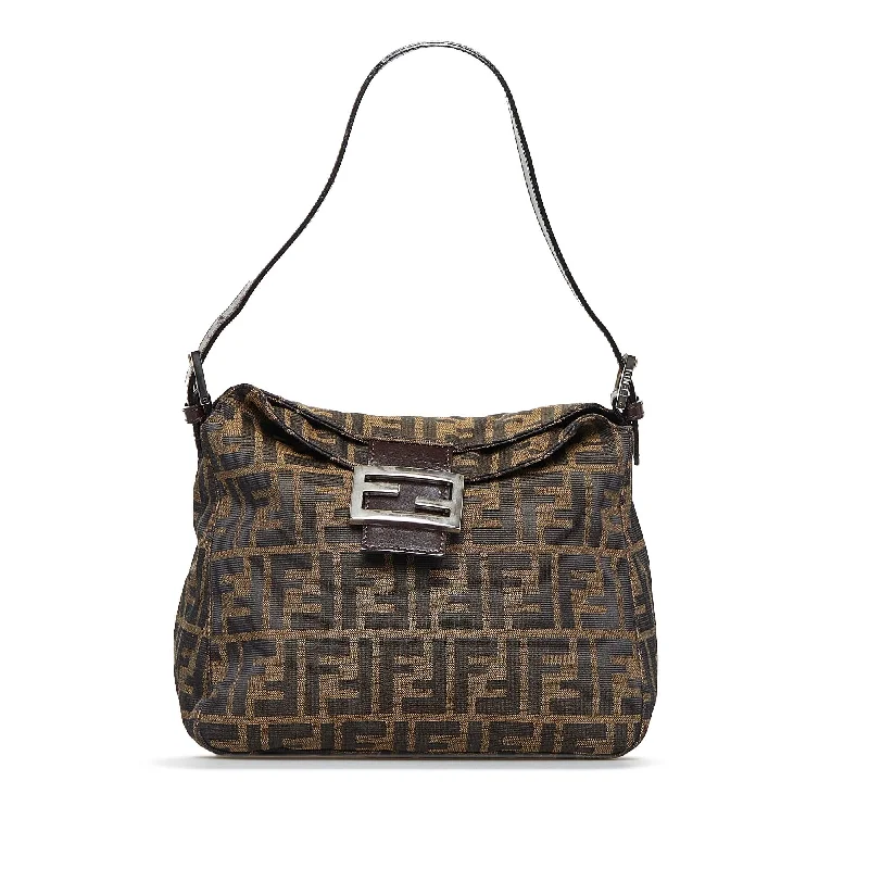 Fendi Zucca Double Flap Shoulder Bag (SHG-5HHvf2)