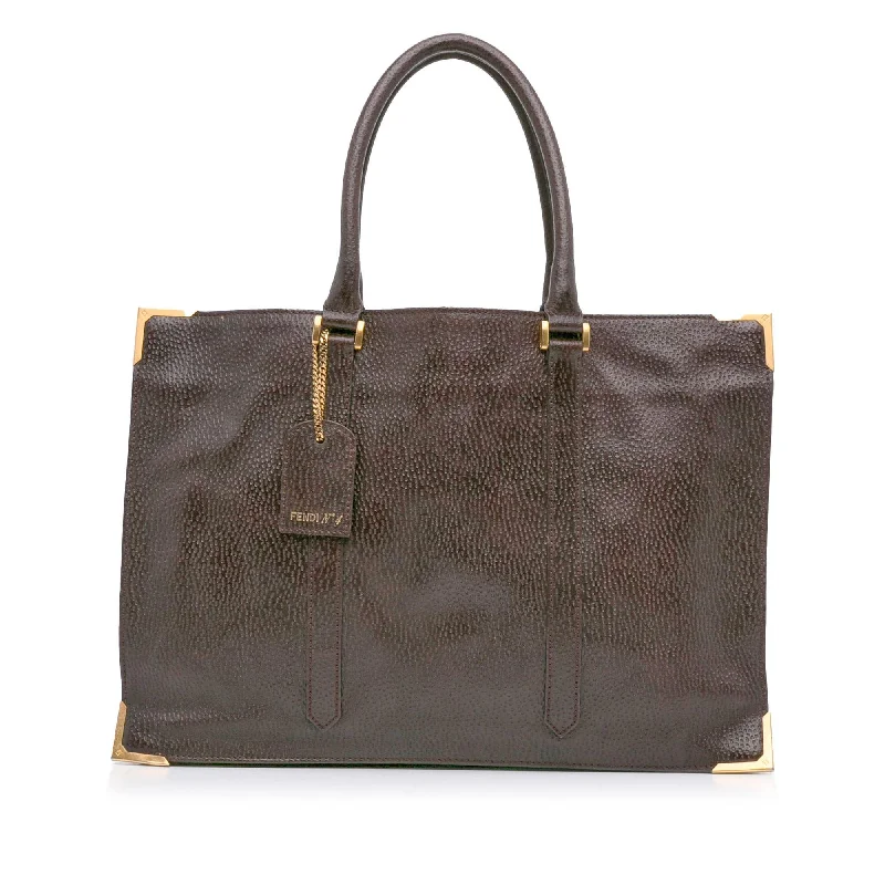 Fendi Textured Leather Classico No.4 Tote Bag (SHG-gSX2gy)