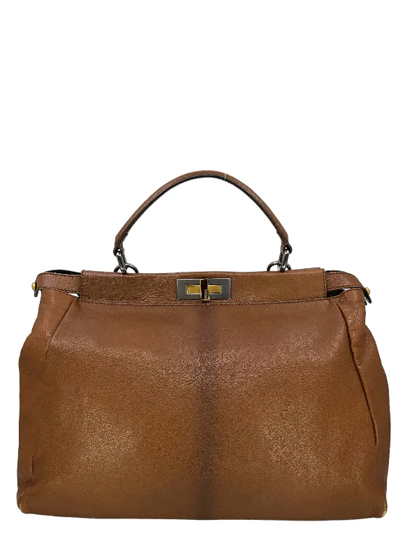 FENDI Ombre Leather Large Peekaboo Satchel Bag