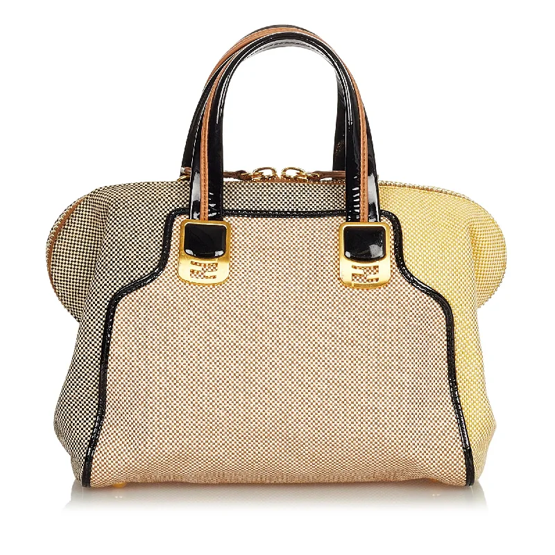 Fendi Colorblock Canvas Chameleon Handbag (SHG-24876)