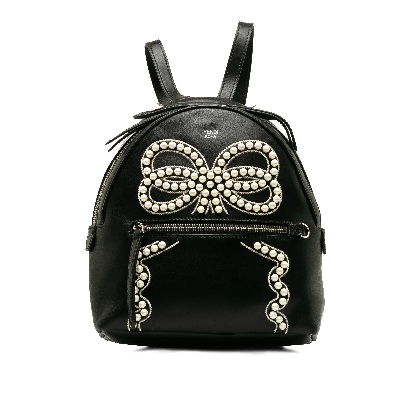 Fendi Mini By The Way Ribbon Pearl Backpack (SHG-ojljc6)