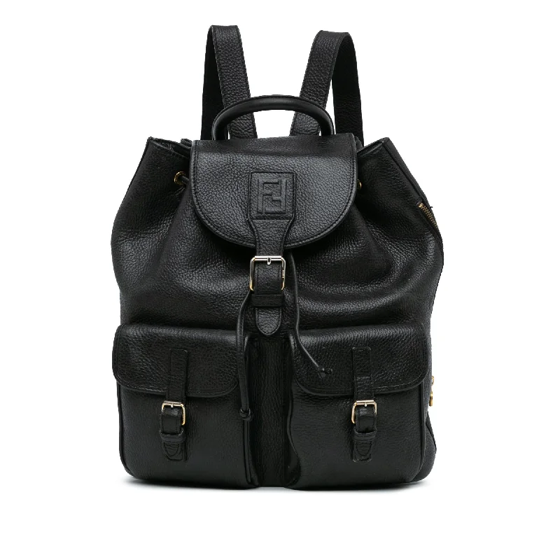 Fendi Leather Drawstring Backpack (SHG-hBWU1r)