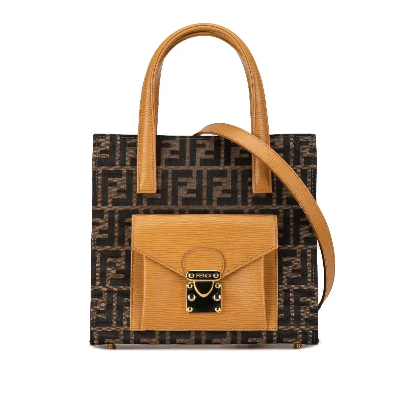 Fendi Zucca Canvas Front Pocket Tote (SHG-NtCZTK)