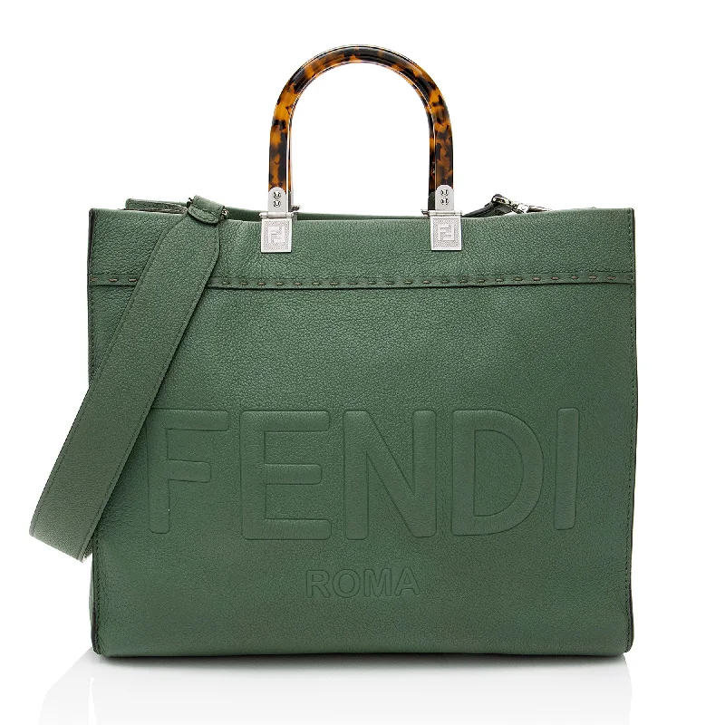 Fendi Leather Sunshine Medium Shopper Tote (SHF-qVztkQ)