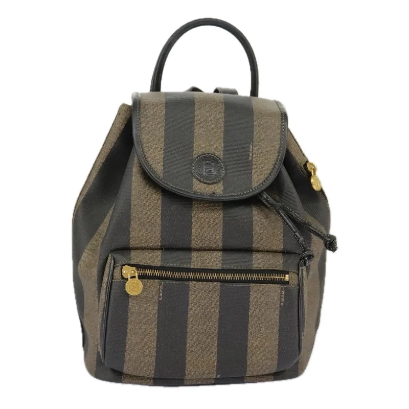 Fendi Pequin  Canvas Backpack Bag (Pre-Owned)