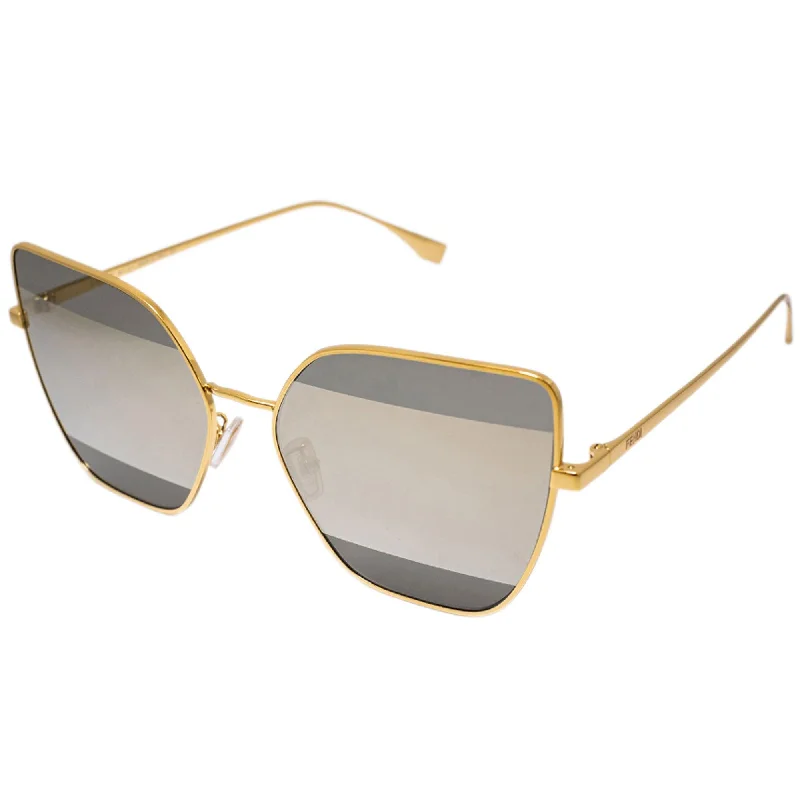 Fendi Women's Sunglasses - Mirrored Brown Plastic Lens Gold Frame | FE40015U 30C