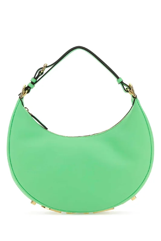 FENDI Mini Green Leather Handbag