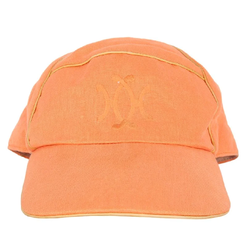 Orange Linen Baseball Cap Hat (Authentic Pre-Owned)