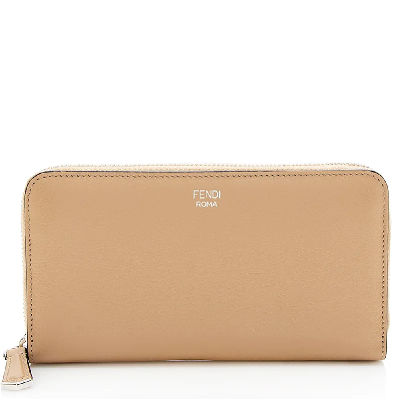 Fendi Leather Zip Around Wallet (SHF-12618)