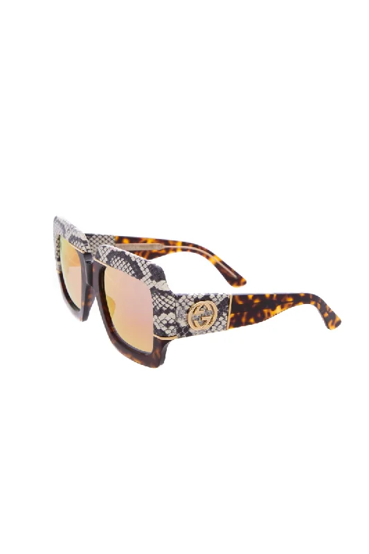 Snakeskin Oversized Sunglasses