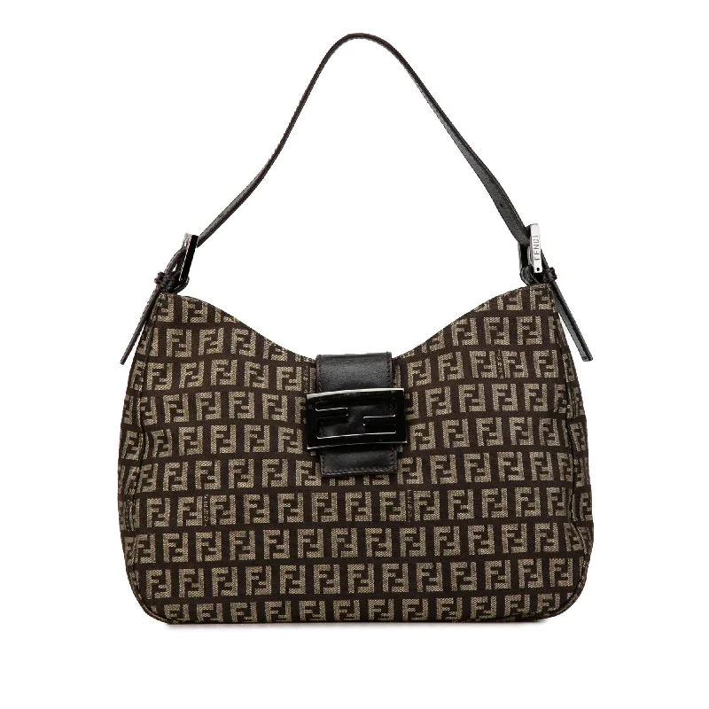 Fendi Zucchino Canvas Shoulder Bag (SHG-P7VQCL)