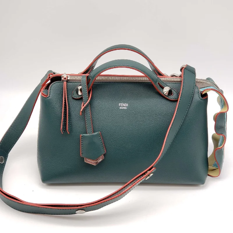 Fendi Green Leather Shoulder Bag