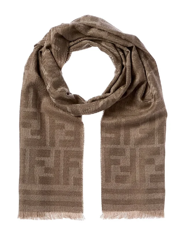 FENDI FF Logo Wool Scarf