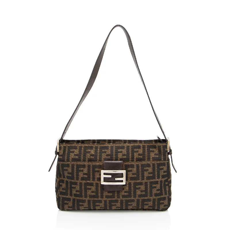 Fendi Zucca Zip Top Shoulder Bag (SHF-RhBEmx)