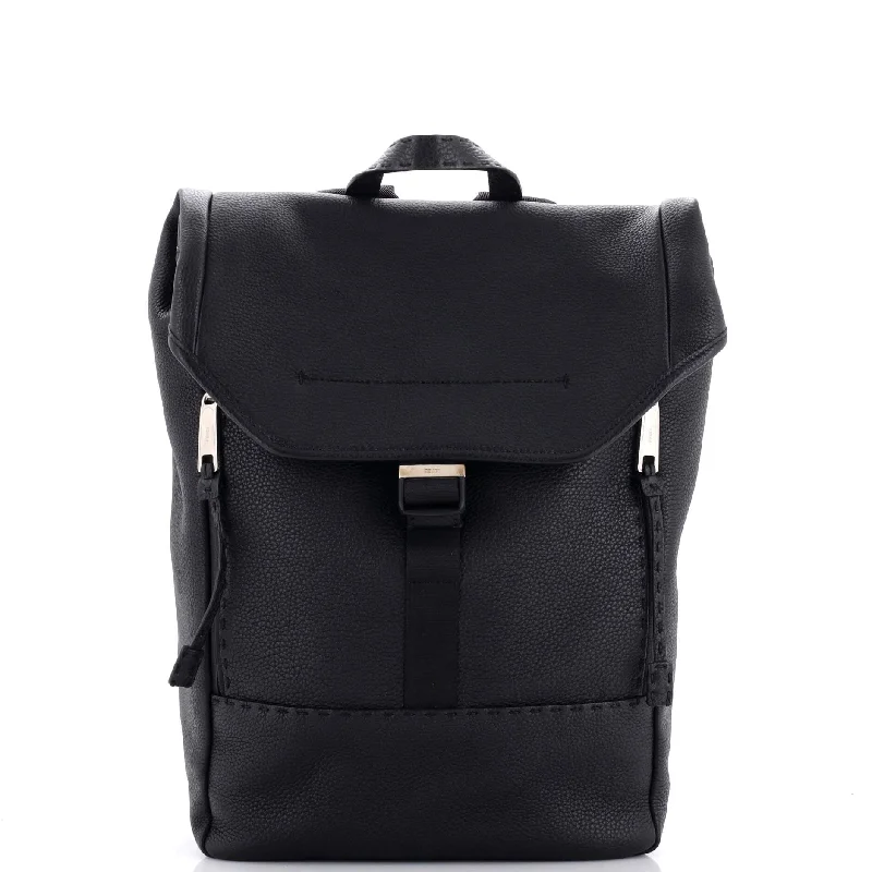 Selleria Flap Buckle Backpack Leather Mediium