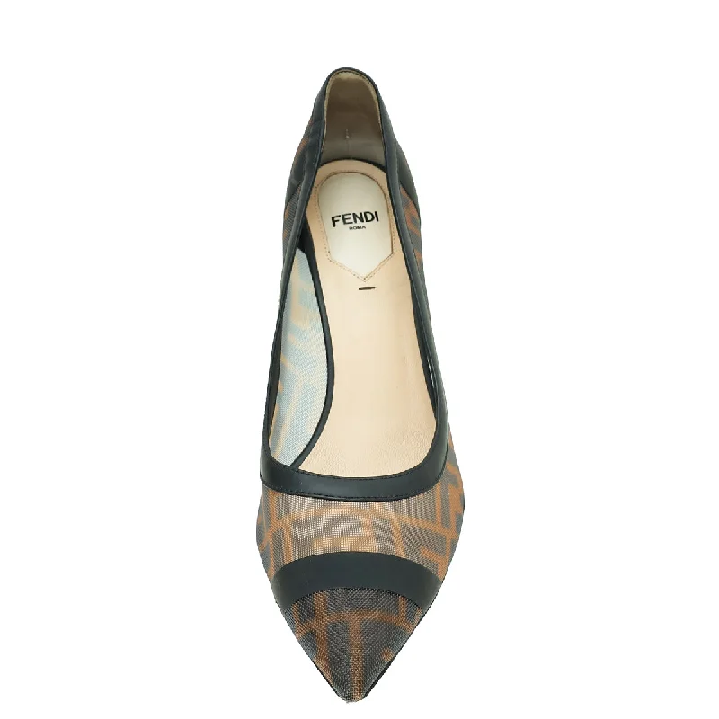 Fendi Bicolor Colibri Mesh Pumps 38