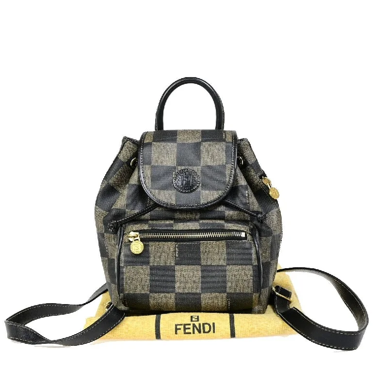 Fendi Pequin  Canvas Backpack Bag (Pre-Owned)