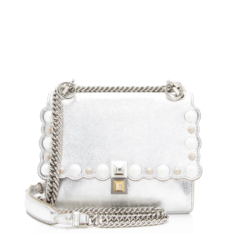 Fendi Metallic Studded Vitello Kan I Small Shoulder Bag (SHF-wfU1M1)