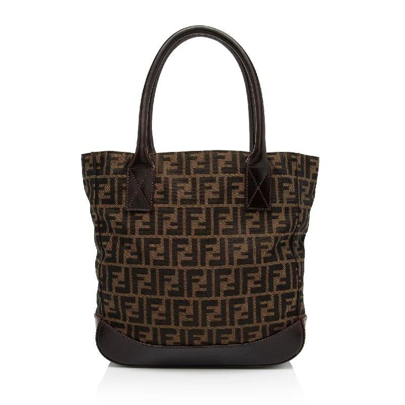 Fendi Vintage Zucca Calfskin Large Tote (SHF-PQx5or)