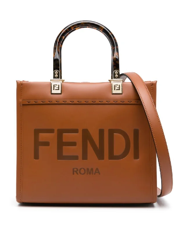 FENDI Stunning Sunshine Small Tote Handbag for Women in White