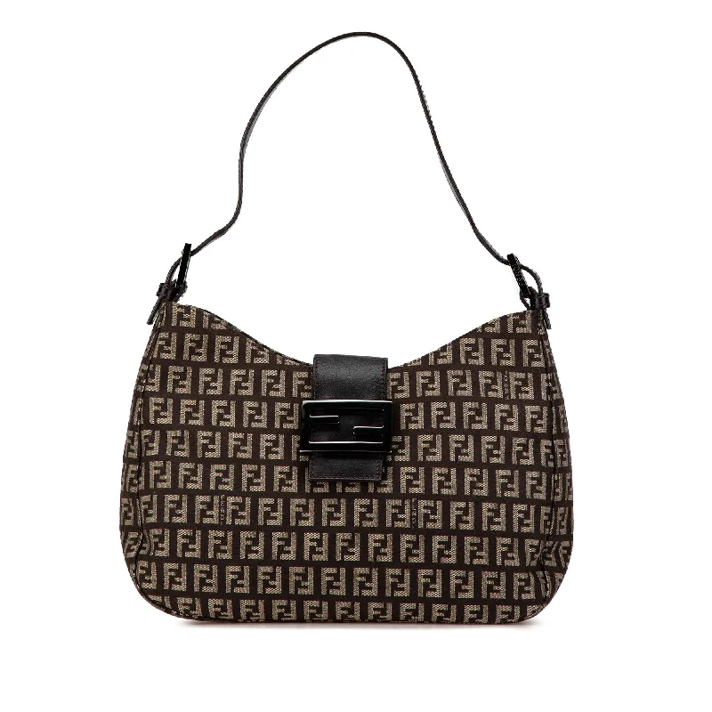 Fendi Zucchino Canvas Shoulder Bag (SHG-wxfU66)