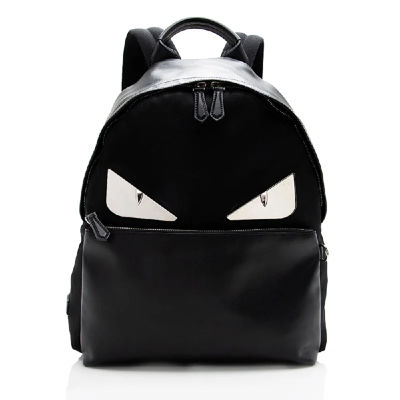 Fendi Nylon Leather Bags Bugs Backpack (SHF-18275)