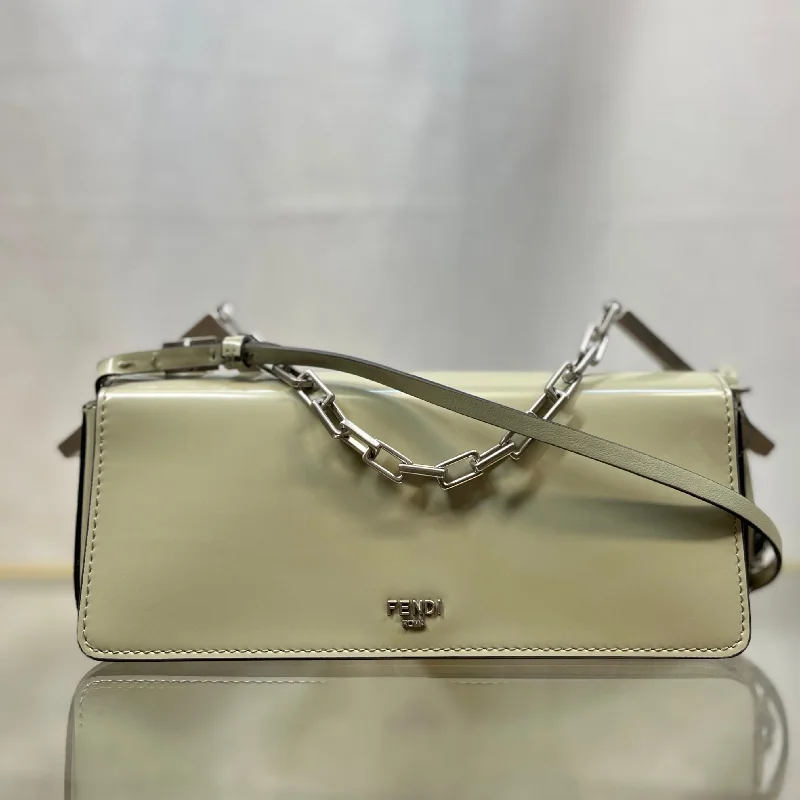 FENDI First Sight Green Tea Patent Calf Leather Shoulder Bag